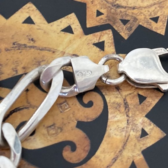 COPY - Sterling silver ID - extra large bracelet or small anklet - made in Italy - Picture 3 of 4